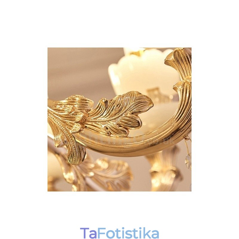 15 Light Traditional Classic Ενσωματωμένος Μεταλλικός Πολυέλαιος