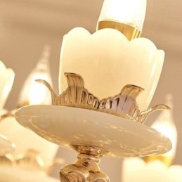15 Light Traditional Classic Ενσωματωμένος Μεταλλικός Πολυέλαιος