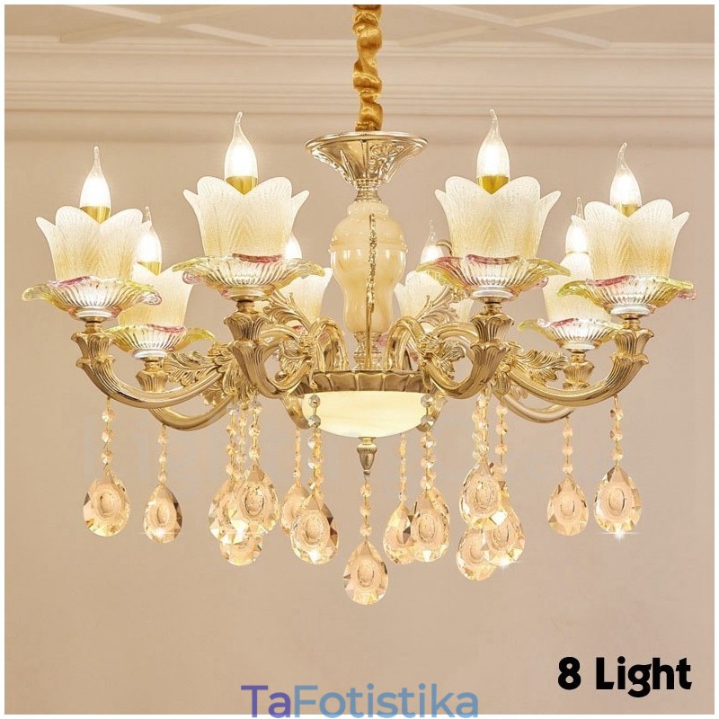 8 Light Traditional Classic Ενσωματωμένος Μεταλλικός Πολυέλαιος