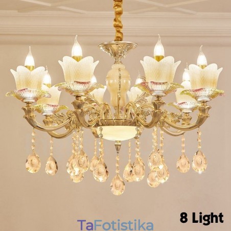 8 Light Traditional Classic Ενσωματωμένος Μεταλλικός Πολυέλαιος 8 Light Traditional Classic Ενσωματωμένος Μεταλλικός Πολυέλαιος