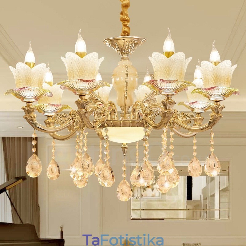 8 Light Traditional Classic Ενσωματωμένος Μεταλλικός Πολυέλαιος