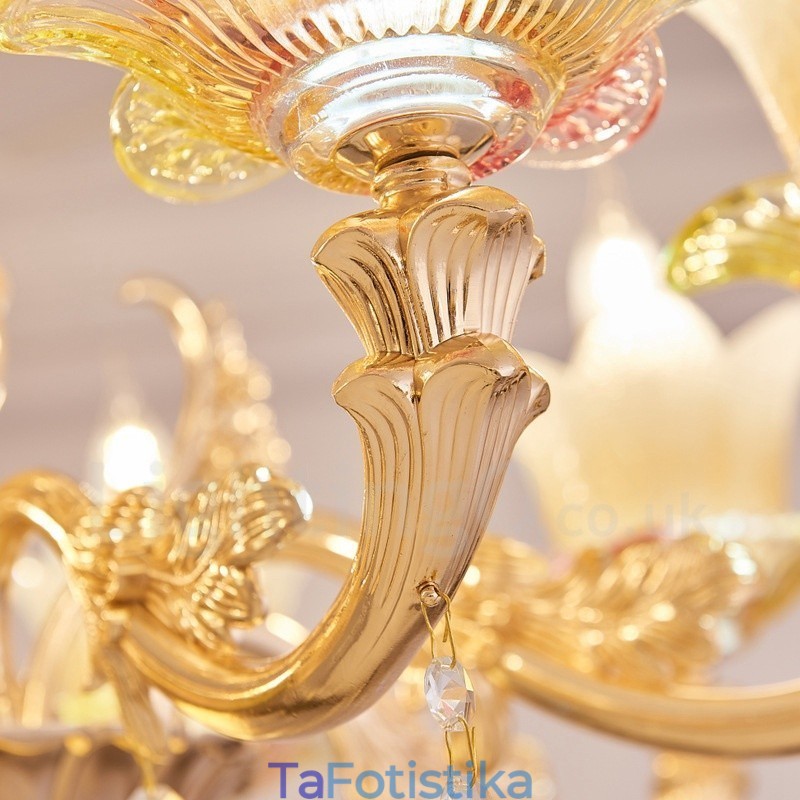 8 Light Traditional Classic Ενσωματωμένος Μεταλλικός Πολυέλαιος