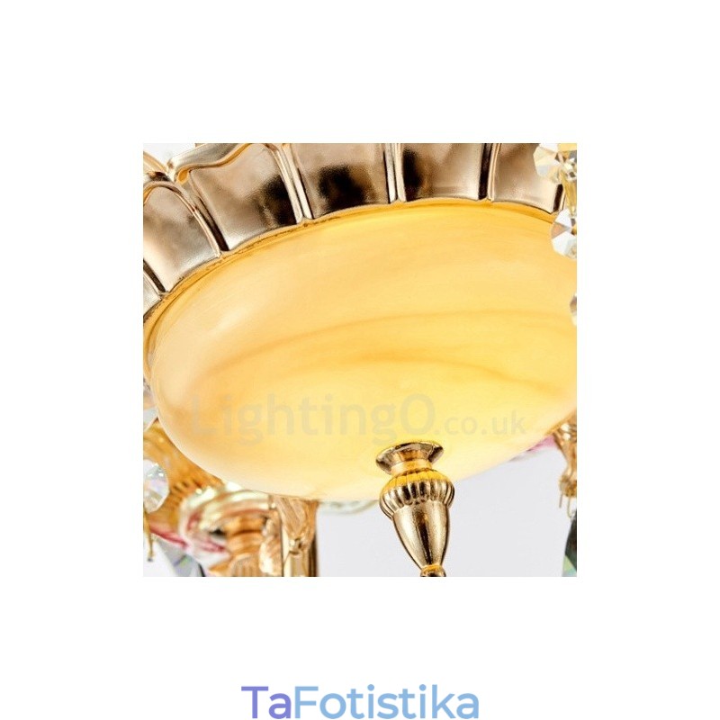 8 Light Traditional Classic Ενσωματωμένος Μεταλλικός Πολυέλαιος