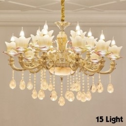 15 Light Traditional Classic Ενσωματωμένος Μεταλλικός Πολυέλαιος