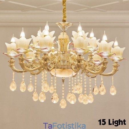 15 Light Traditional Classic Ενσωματωμένος Μεταλλικός Πολυέλαιος 15 Light Traditional Classic Ενσωματωμένος Μεταλλικός Πολυέλαιος