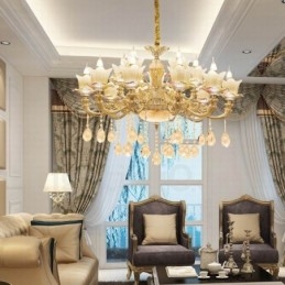 15 Light Traditional Classic Ενσωματωμένος Μεταλλικός Πολυέλαιος