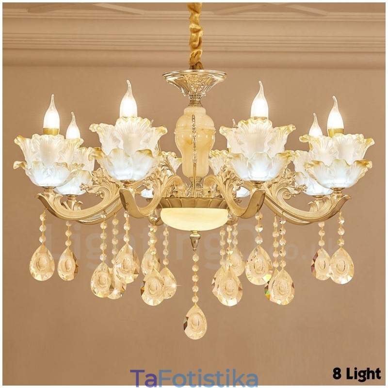 8 Light Traditional Classic Ενσωματωμένος Μεταλλικός Πολυέλαιος