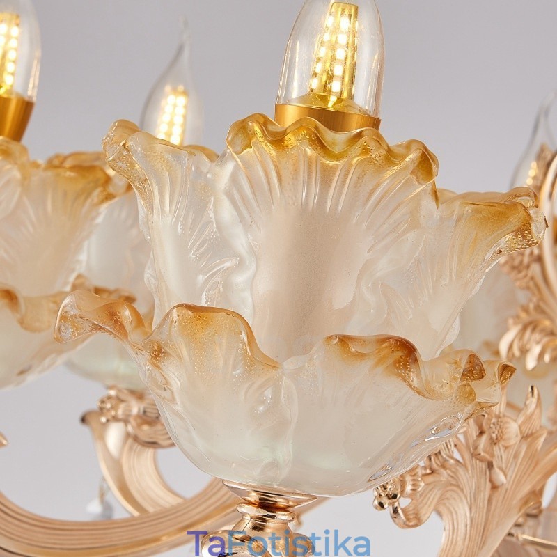 8 Light Traditional Classic Ενσωματωμένος Μεταλλικός Πολυέλαιος