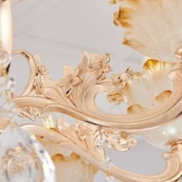 8 Light Traditional Classic Ενσωματωμένος Μεταλλικός Πολυέλαιος