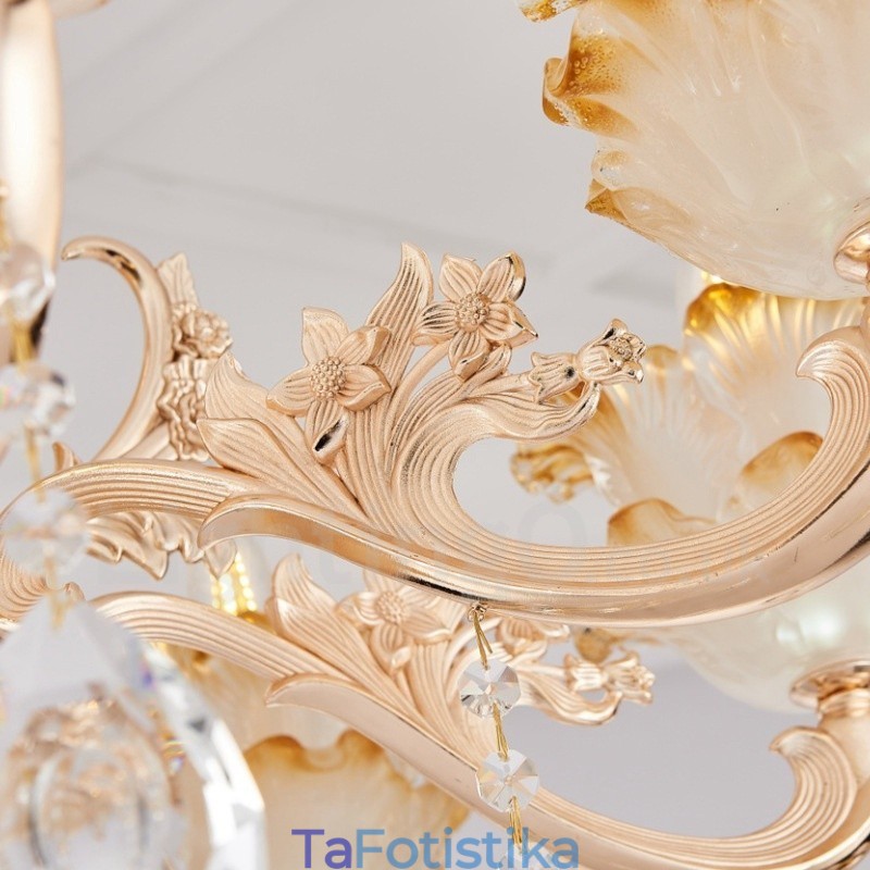 8 Light Traditional Classic Ενσωματωμένος Μεταλλικός Πολυέλαιος