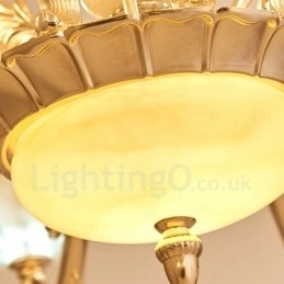 15 Light Traditional Classic Ενσωματωμένος Μεταλλικός Πολυέλαιος