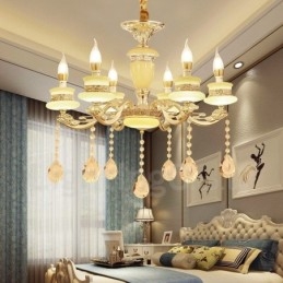 Πολυέλαιος 6 Light Traditional Classic Ενσωματωμένος Μεταλλικός Πολυτελής