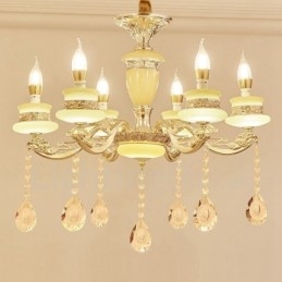Πολυέλαιος 6 Light Traditional Classic Ενσωματωμένος Μεταλλικός Πολυτελής