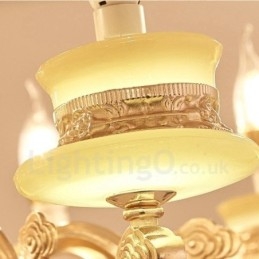 Πολυέλαιος 6 Light Traditional Classic Ενσωματωμένος Μεταλλικός Πολυτελής
