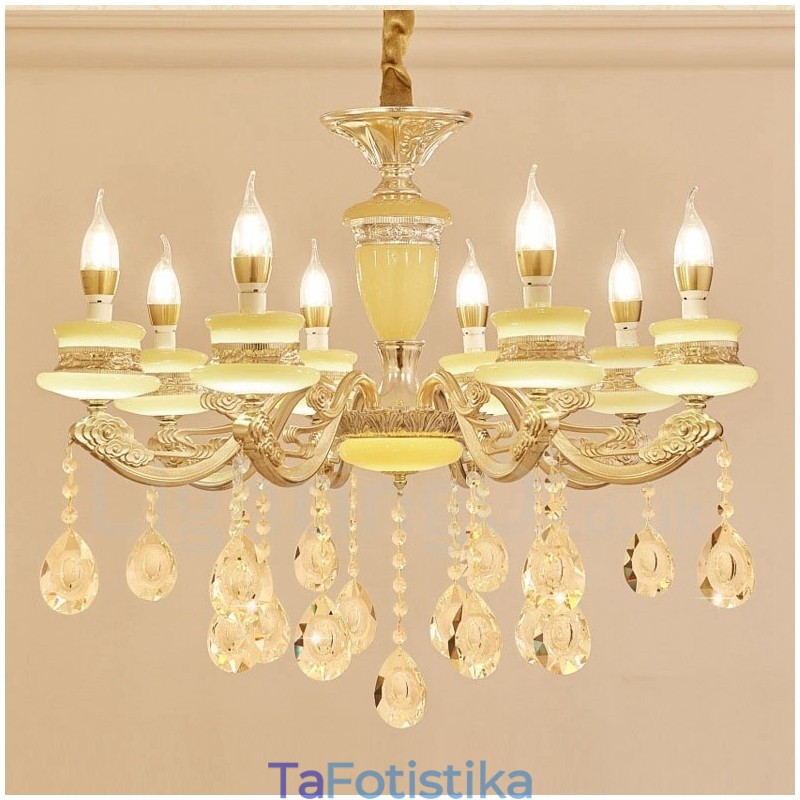 8 Light Traditional Classic Ενσωματωμένος Μεταλλικός Πολυέλαιος