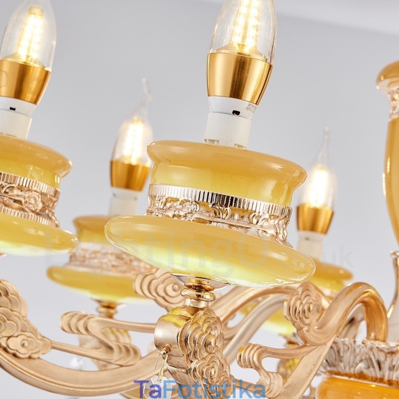 8 Light Traditional Classic Ενσωματωμένος Μεταλλικός Πολυέλαιος
