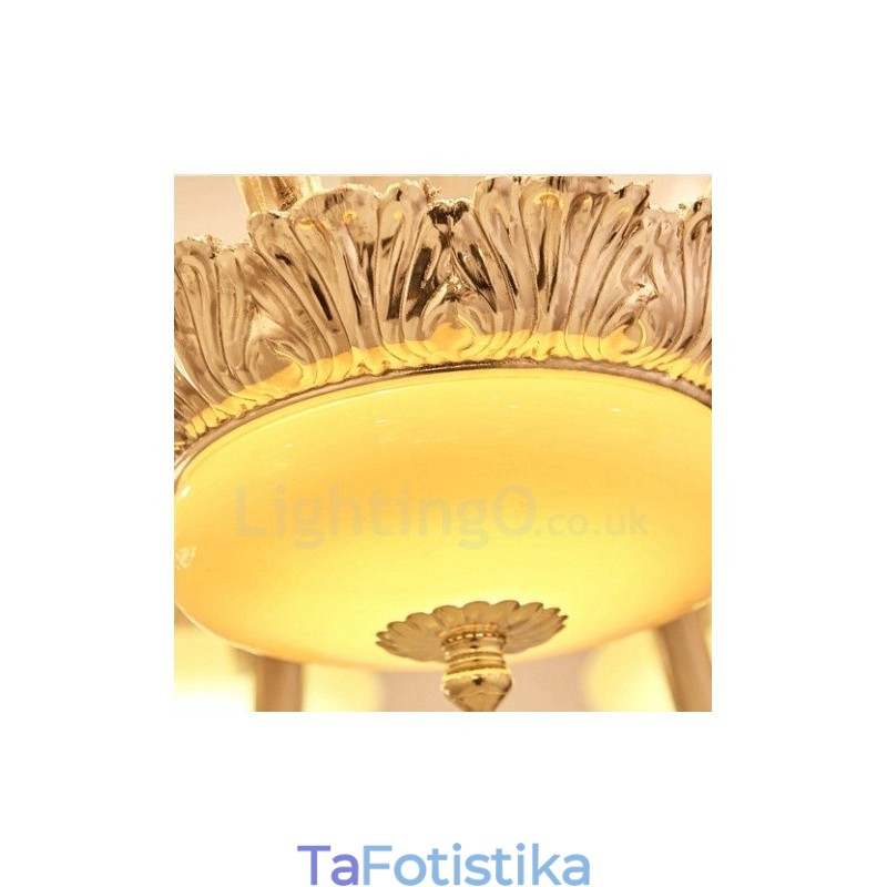 8 Light Traditional Classic Ενσωματωμένος Μεταλλικός Πολυέλαιος