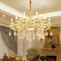 15 Light Traditional Classic Ενσωματωμένος Μεταλλικός Πολυέλαιος