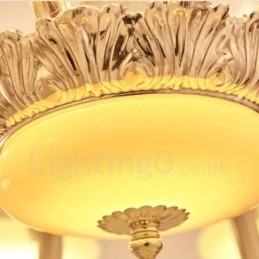 15 Light Traditional Classic Ενσωματωμένος Μεταλλικός Πολυέλαιος