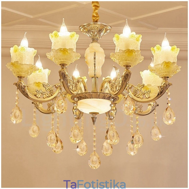 8 Light Traditional Classic Ενσωματωμένος Μεταλλικός Πολυέλαιος