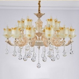 15 Light Traditional Classic Ενσωματωμένος Μεταλλικός Πολυέλαιος