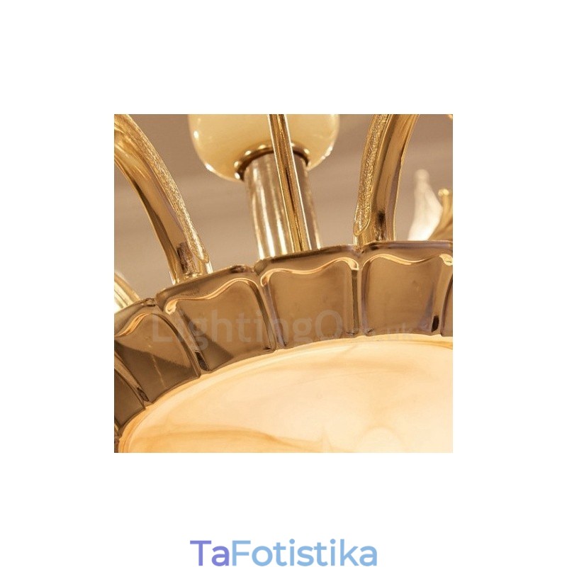 15 Light Traditional Classic Ενσωματωμένος Μεταλλικός Πολυέλαιος