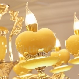 15 Light Traditional Classic Ενσωματωμένος Μεταλλικός Πολυέλαιος