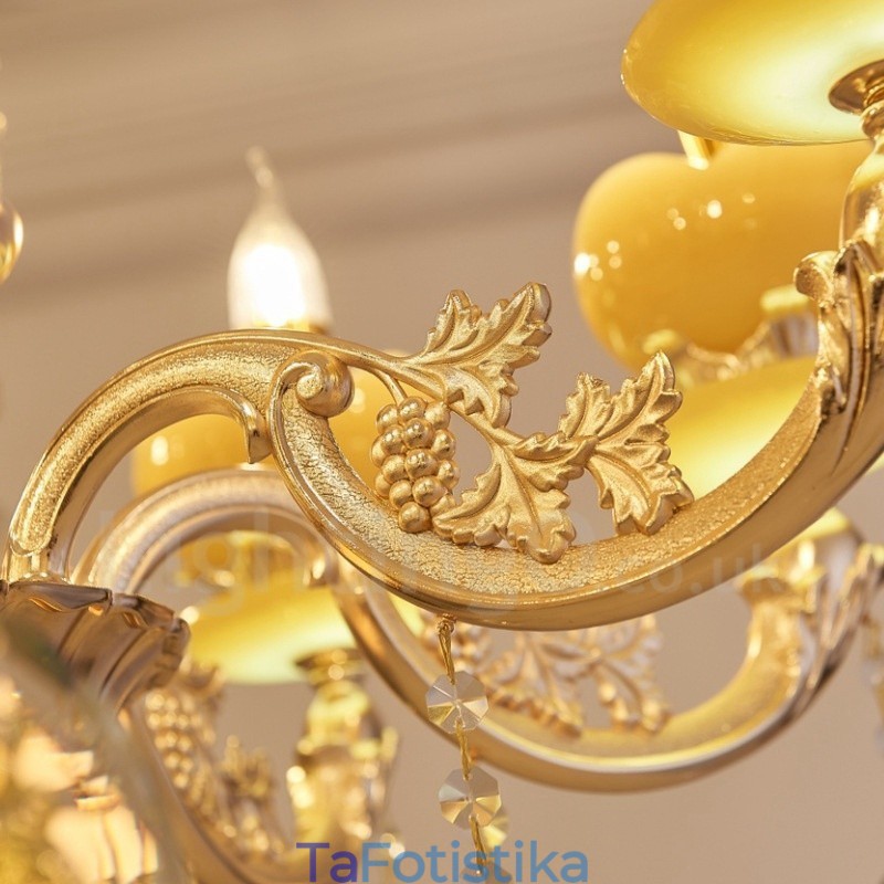 15 Light Traditional Classic Ενσωματωμένος Μεταλλικός Πολυέλαιος