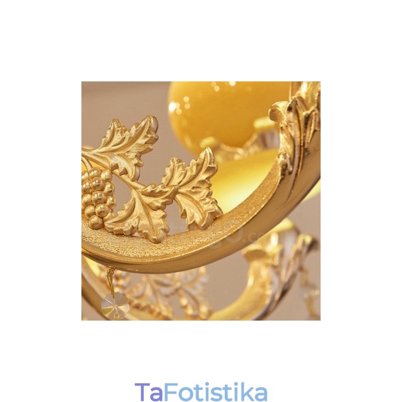 15 Light Traditional Classic Ενσωματωμένος Μεταλλικός Πολυέλαιος