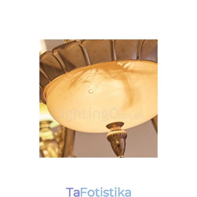 15 Light Traditional Classic Ενσωματωμένος Μεταλλικός Πολυέλαιος