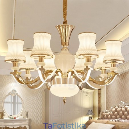 8 Light Traditional Classic Ενσωματωμένος Μεταλλικός Πολυέλαιος 8 Light Traditional Classic Ενσωματωμένος Μεταλλικός Πολυέλαιος
