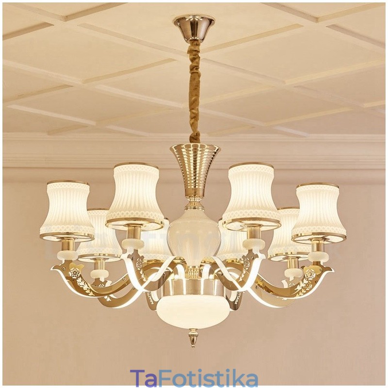 8 Light Traditional Classic Ενσωματωμένος Μεταλλικός Πολυέλαιος