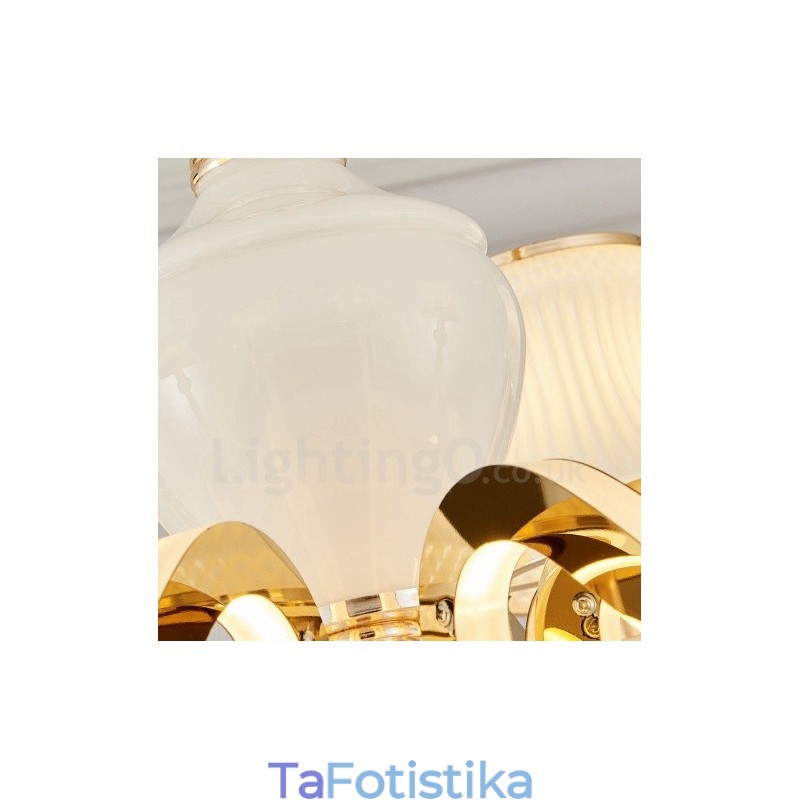 8 Light Traditional Classic Ενσωματωμένος Μεταλλικός Πολυέλαιος