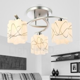 3 Light Modern Contemporary Ενσωματωμένος Πολυέλαιος