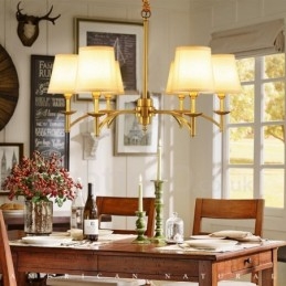Ενσωματωμένος μεταλλικός πολυέλαιος 6 Light Rustic Lodge