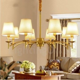 Ενσωματωμένος μεταλλικός πολυέλαιος 8 Light Rustic Lodge