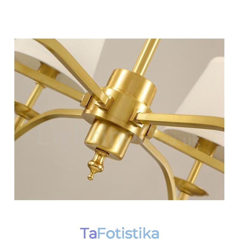 Ενσωματωμένος μεταλλικός πολυέλαιος 8 Light Rustic Lodge