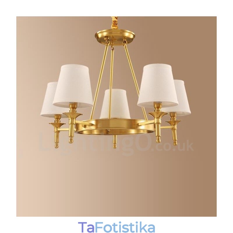 Ενσωματωμένος μεταλλικός πολυέλαιος 5 Light Rustic Lodge