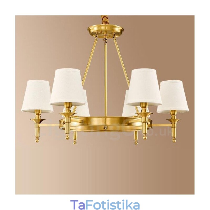 Ενσωματωμένος μεταλλικός πολυέλαιος 6 Light Rustic Lodge