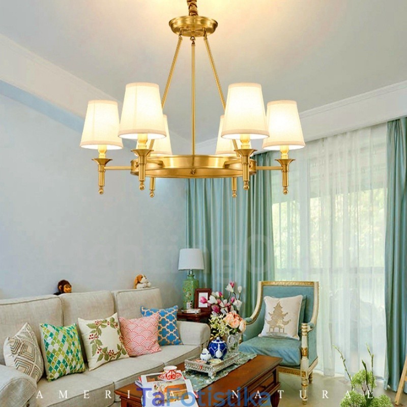 Ενσωματωμένος μεταλλικός πολυέλαιος 6 Light Rustic Lodge