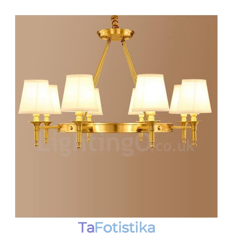 Ενσωματωμένος μεταλλικός πολυέλαιος 8 Light Rustic Lodge