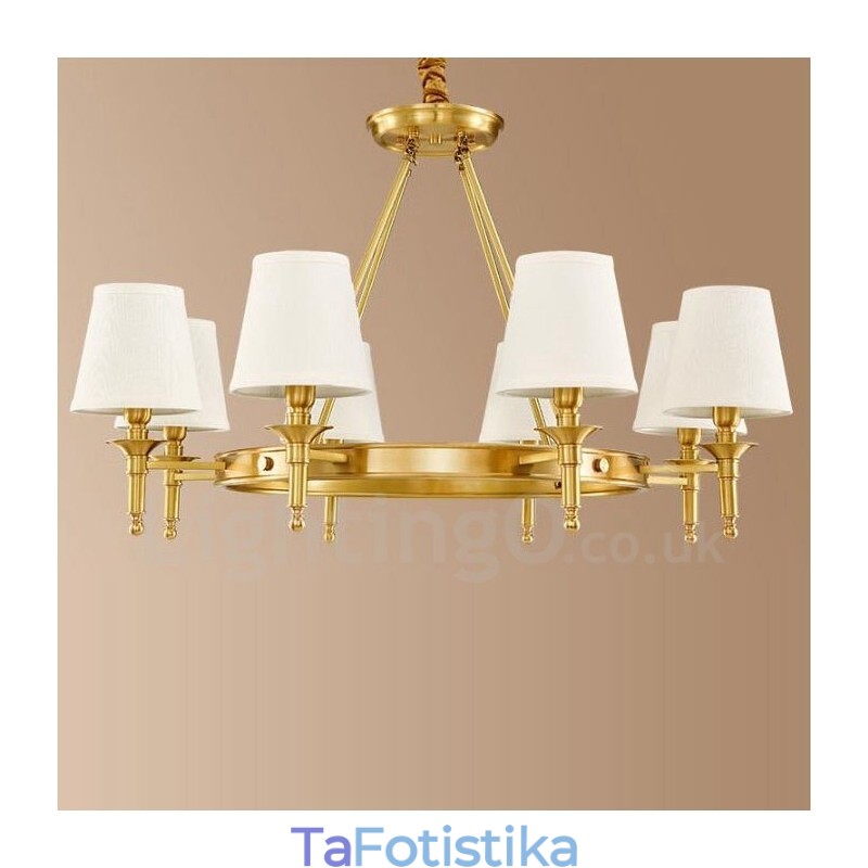 Ενσωματωμένος μεταλλικός πολυέλαιος 8 Light Rustic Lodge