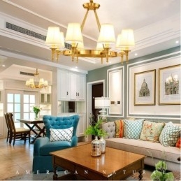 Ενσωματωμένος μεταλλικός πολυέλαιος 8 Light Rustic Lodge