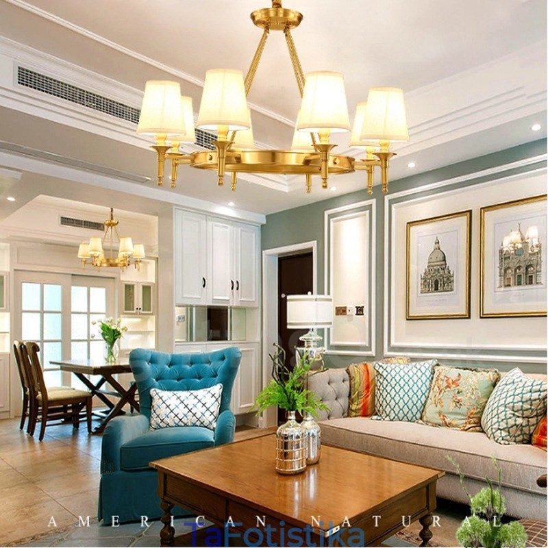 Ενσωματωμένος μεταλλικός πολυέλαιος 8 Light Rustic Lodge