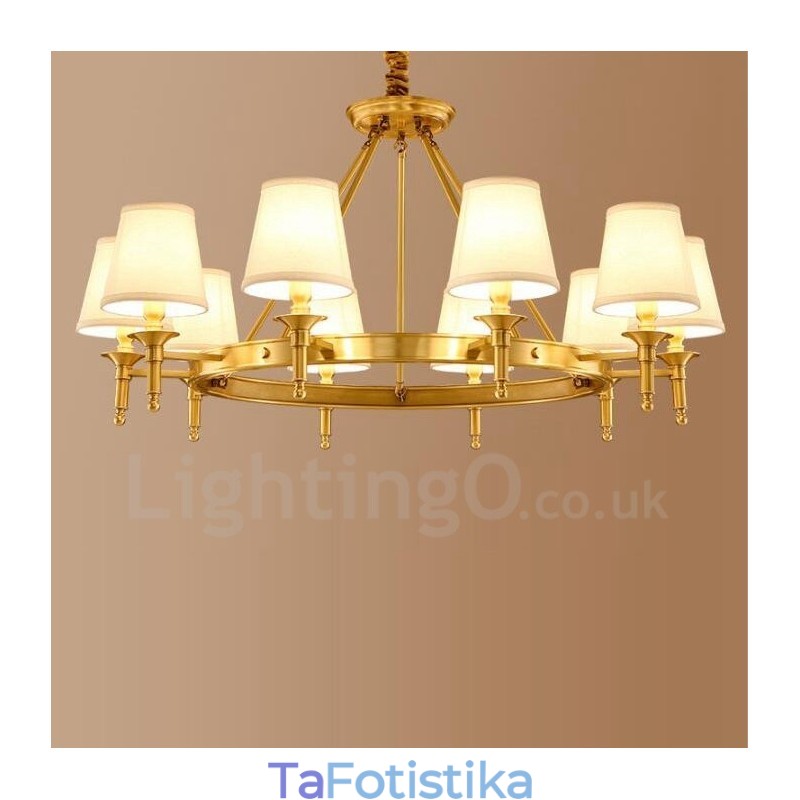 Ενσωματωμένος μεταλλικός πολυέλαιος 10 Light Rustic Lodge
