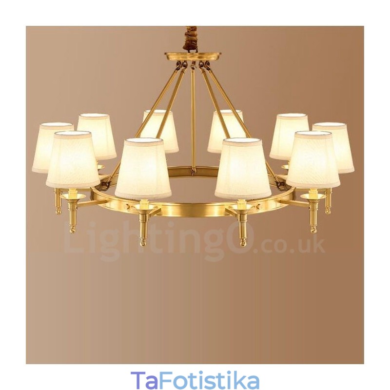 Ενσωματωμένος μεταλλικός πολυέλαιος 10 Light Rustic Lodge