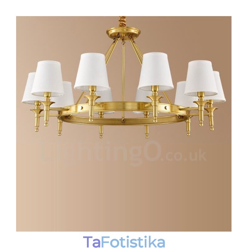 Ενσωματωμένος μεταλλικός πολυέλαιος 10 Light Rustic Lodge