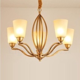 Ενσωματωμένος μεταλλικός πολυέλαιος 5 Light Rustic Lodge