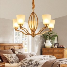 Ενσωματωμένος μεταλλικός πολυέλαιος 5 Light Rustic Lodge