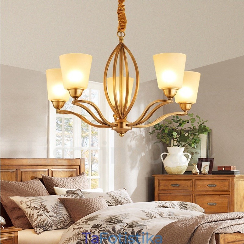 Ενσωματωμένος μεταλλικός πολυέλαιος 5 Light Rustic Lodge